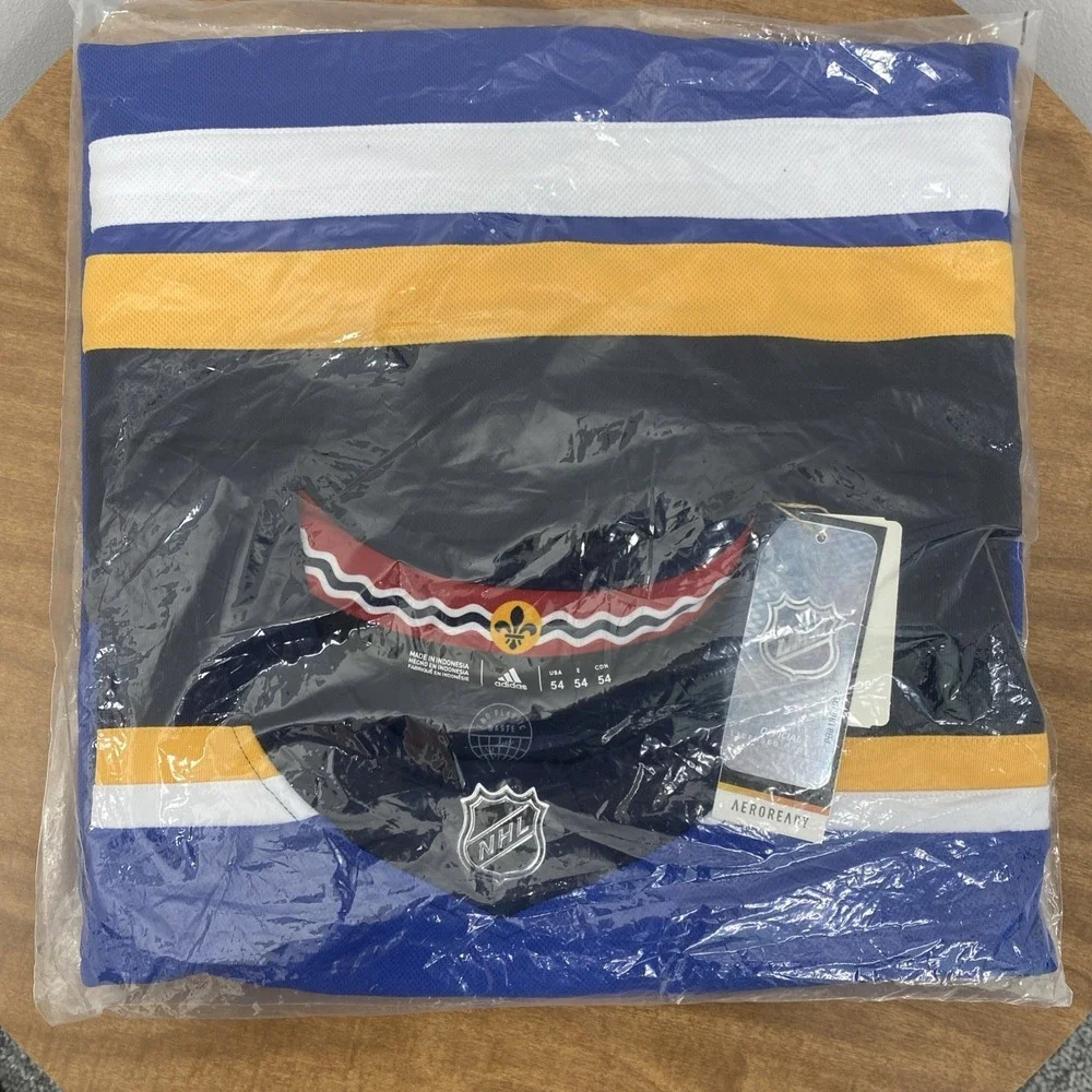 Adidas Primegreen St Louis Blues Royal Blue‎ Home Hockey Jersey Size 54